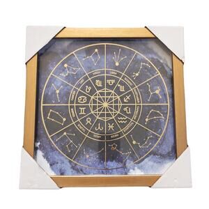 Astrology Zodiac Wheel Framed Wall Art Shadow Box